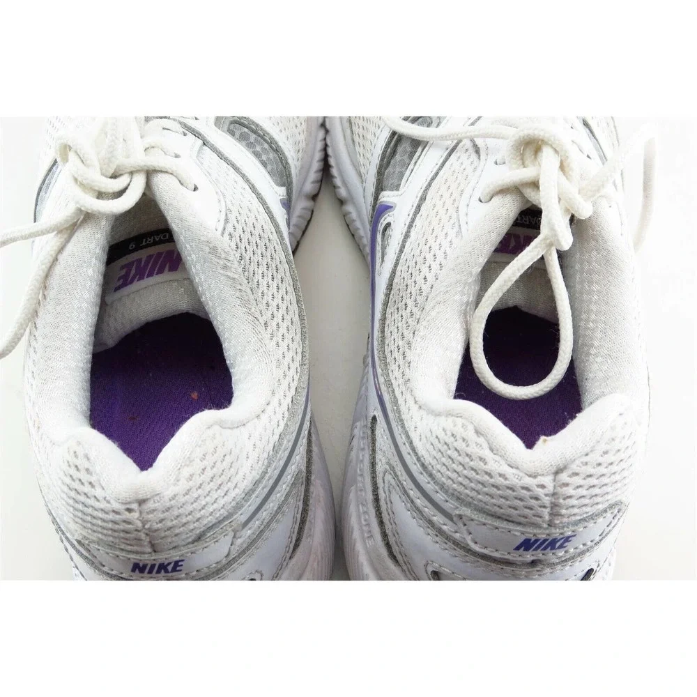 Nike‎ Women Sz 7 M White Lace Up Running Synthetic Shoe